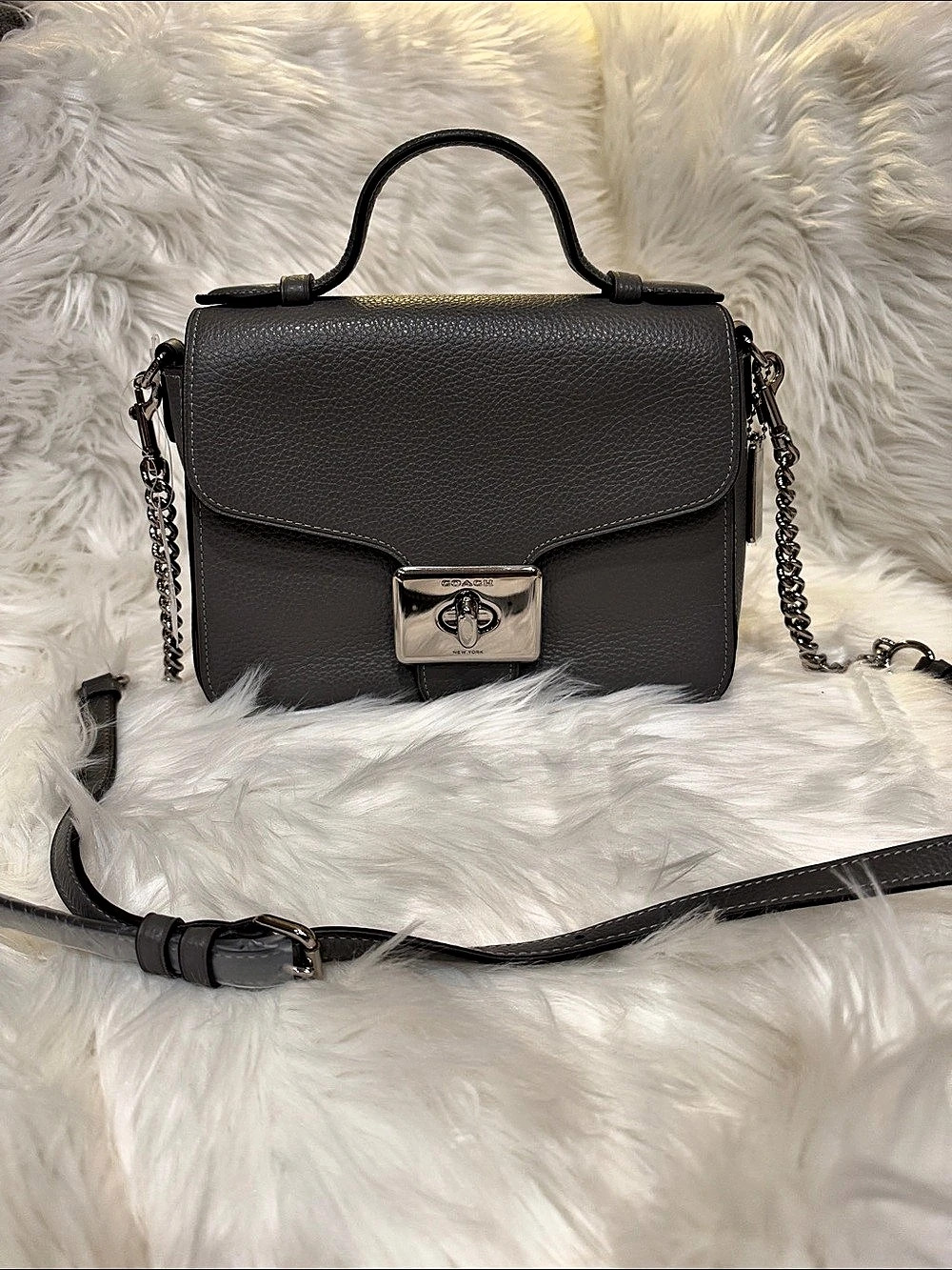 BNWT Coach Cassidy Top Handle Crossbody Gray